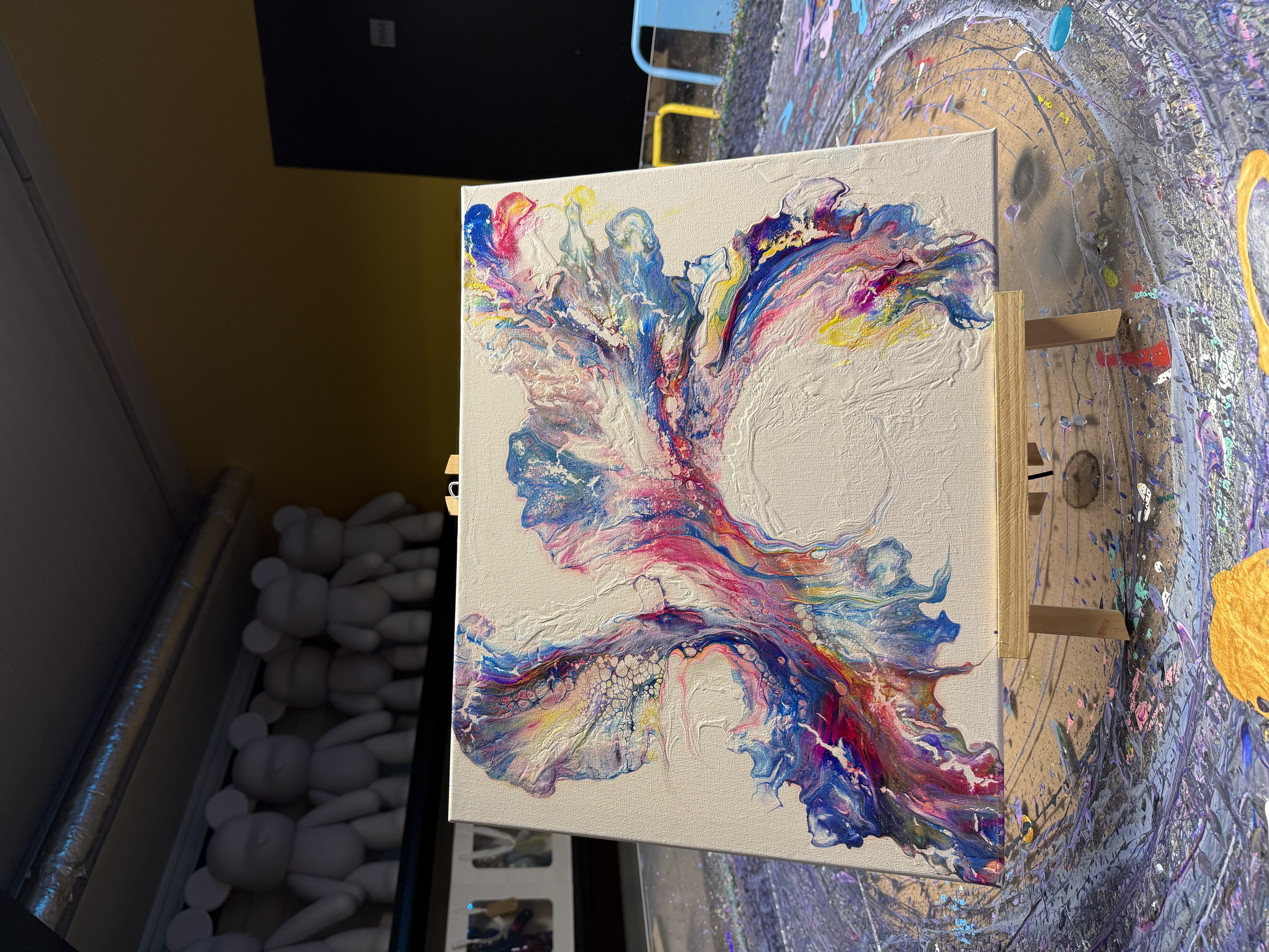 Toile 40x50  effet Pouring 