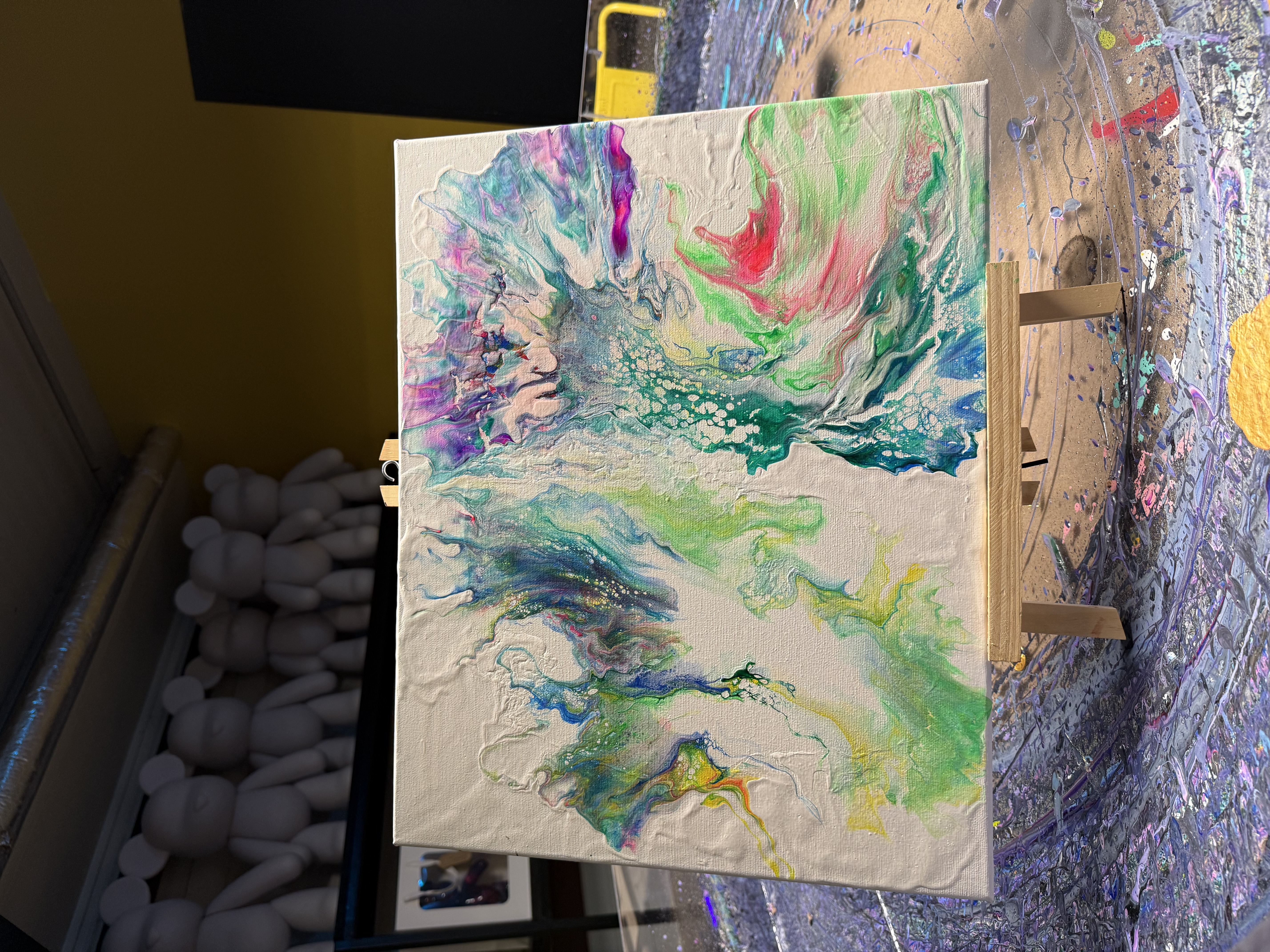 Toile 40x50 effet Pouring 