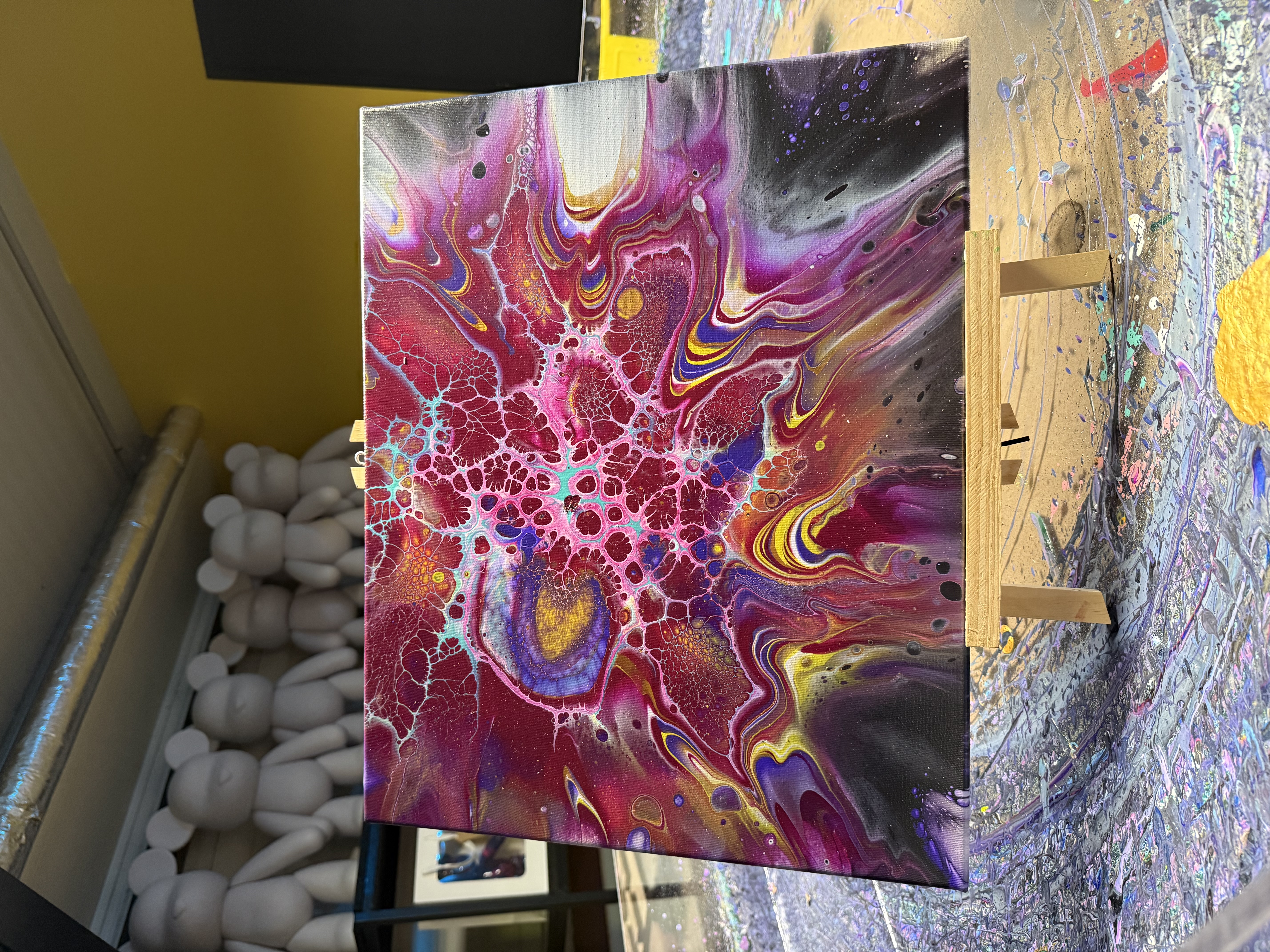 Toile 40x50  effet Pouring 