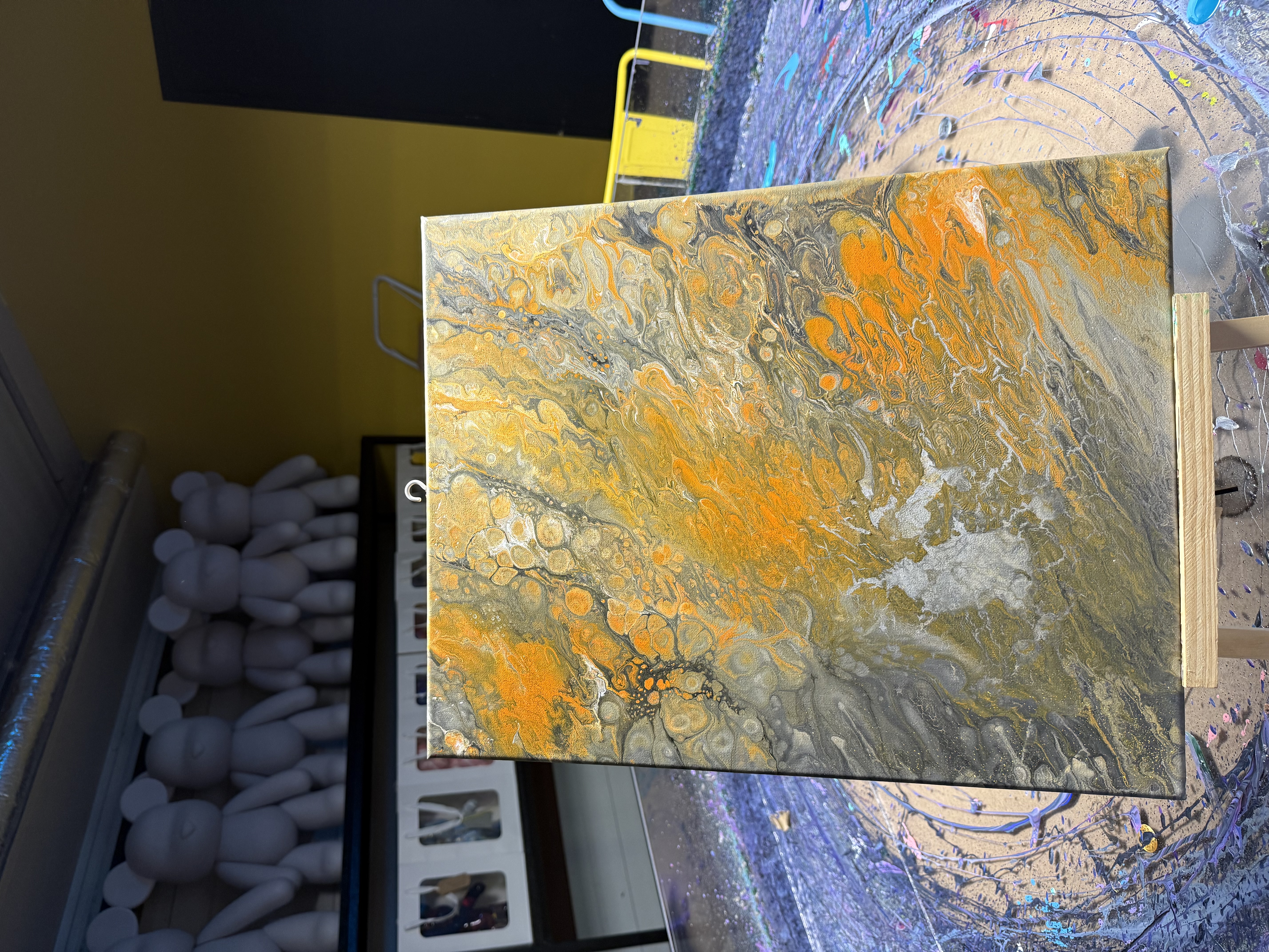 Toile 40x50 effet Pouring 