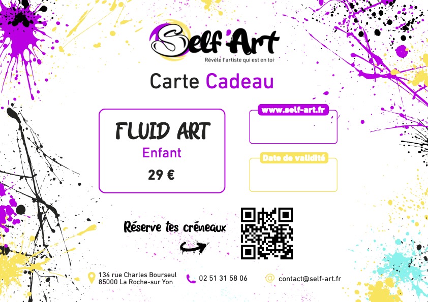Carte Cadeau FLUID ART ENFANT